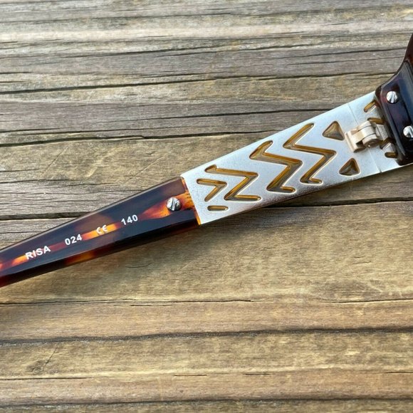 Daisy Fuentes Women Eyeglasses/Sunglasses Frame Brown/Gold Tone Glasses Frame - Picture 7 of 12